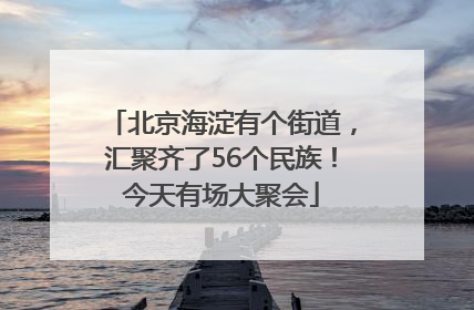 北京海淀有个街道，汇聚齐了56个民族！今天有场大聚会