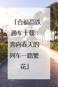 合福高铁通车十载：奔向春天的列车一路繁花
