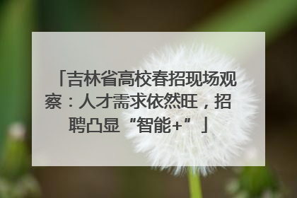 吉林省高校春招现场观察：人才需求依然旺，招聘凸显“智能+”