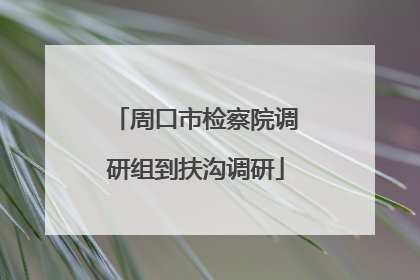 周口市检察院调研组到扶沟调研