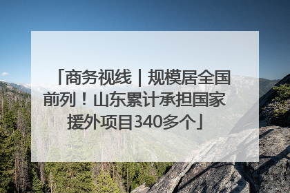 商务视线｜规模居全国前列！山东累计承担国家援外项目340多个