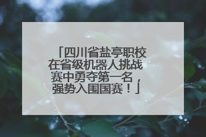 四川省盐亭职校在省级机器人挑战赛中勇夺第一名，强势入围国赛！
