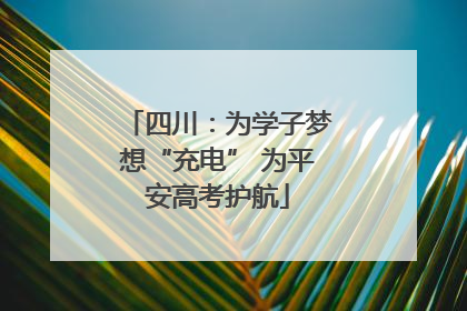 四川：为学子梦想“充电” 为平安高考护航
