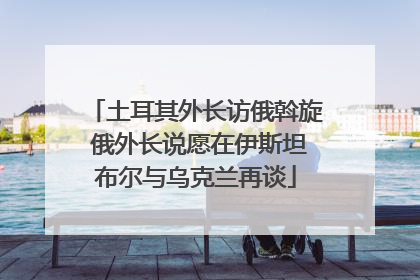 土耳其外长访俄斡旋 俄外长说愿在伊斯坦布尔与乌克兰再谈