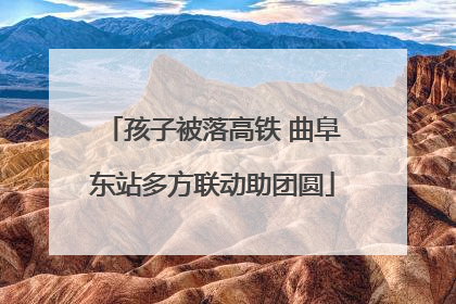 孩子被落高铁 曲阜东站多方联动助团圆