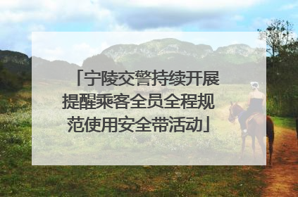 宁陵交警持续开展提醒乘客全员全程规范使用安全带活动