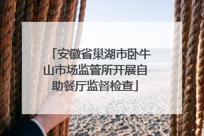 安徽省巢湖市卧牛山市场监管所开展自助餐厅监督检查