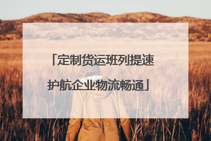 定制货运班列提速 护航企业物流畅通