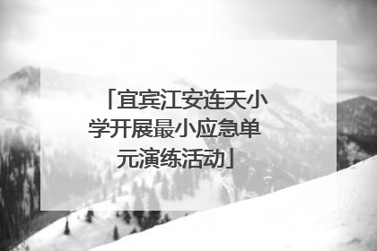 宜宾江安连天小学开展最小应急单元演练活动