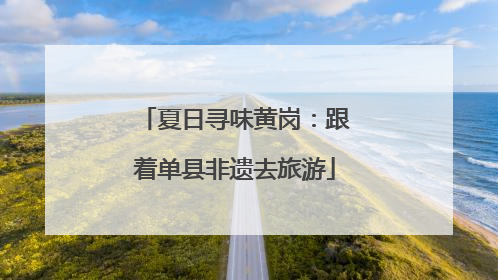 夏日寻味黄岗：跟着单县非遗去旅游
