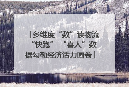 多维度“数”读物流“快跑” “喜人”数据勾勒经济活力画卷