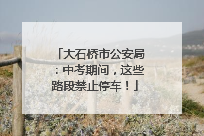 大石桥市公安局：中考期间，这些路段禁止停车！