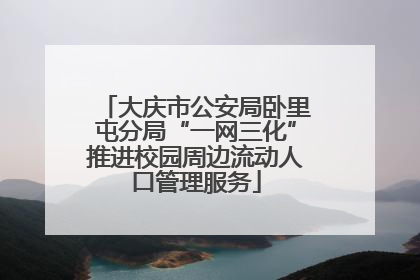 大庆市公安局卧里屯分局“一网三化”推进校园周边流动人口管理服务