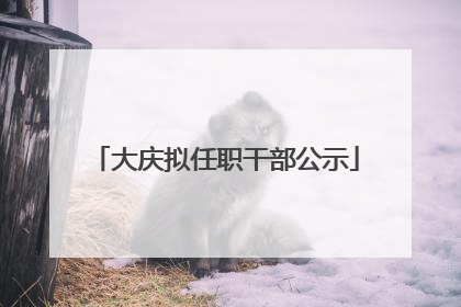 大庆拟任职干部公示