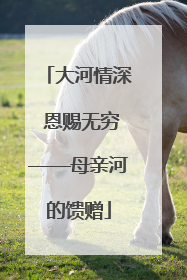大河情深 恩赐无穷——母亲河的馈赠