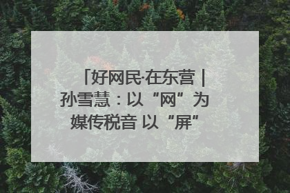 好网民·在东营｜孙雪慧：以“网”为媒传税音 以“屏”为介助发展