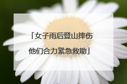 女子雨后登山摔伤 他们合力紧急救助