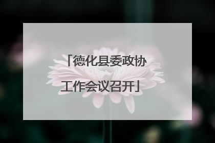 德化县委政协工作会议召开