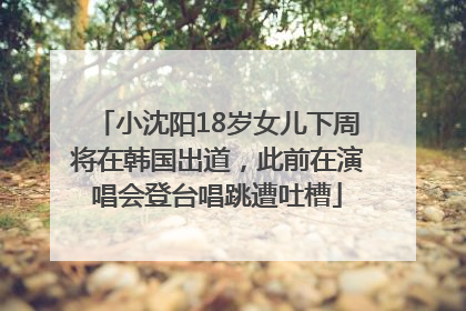 小沈阳18岁女儿下周将在韩国出道，此前在演唱会登台唱跳遭吐槽