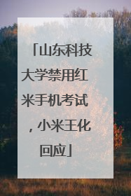山东科技大学禁用红米手机考试，小米王化回应