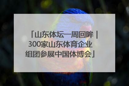 山东体坛一周回眸｜300家山东体育企业组团参展中国体博会