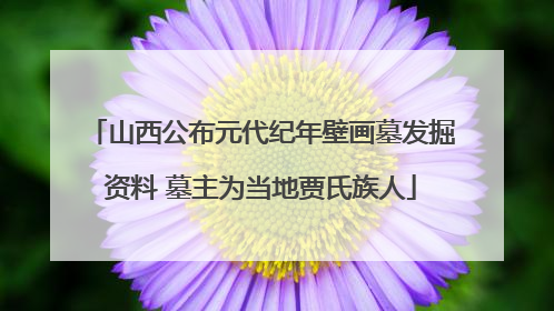 山西公布元代纪年壁画墓发掘资料 墓主为当地贾氏族人