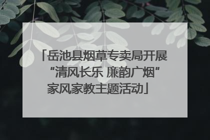 岳池县烟草专卖局开展“清风长乐 廉韵广烟”家风家教主题活动