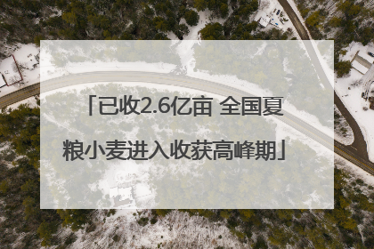 已收2.6亿亩 全国夏粮小麦进入收获高峰期