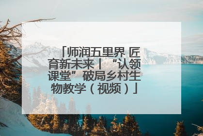师润五里界 匠育新未来丨“认领课堂”破局乡村生物教学（视频）