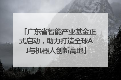 广东省智能产业基金正式启动，助力打造全球AI与机器人创新高地