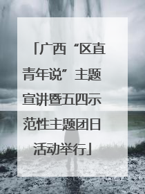 广西“区直青年说”主题宣讲暨五四示范性主题团日活动举行