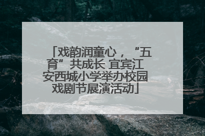戏韵润童心，“五育”共成长 宜宾江安西城小学举办校园戏剧节展演活动