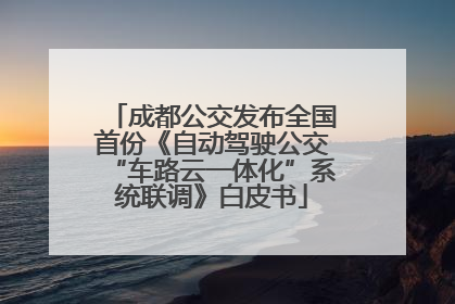 成都公交发布全国首份《自动驾驶公交“车路云一体化”系统联调》白皮书