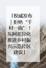 权威发布｜拒绝“千村一面”！东阿差异化推进乡村振兴示范片区建设