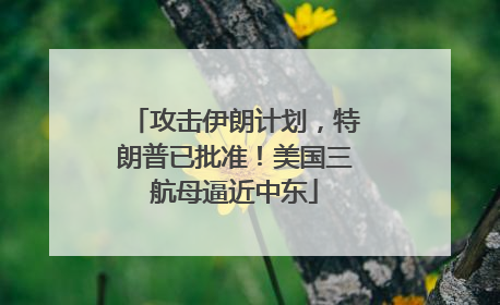 攻击伊朗计划，特朗普已批准！美国三航母逼近中东