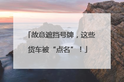 故意遮挡号牌，这些货车被“点名”！