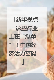 新华视点｜这些行业正在“爆单”！中国经济活力密码