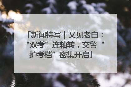 新闻特写｜又见老白：“双考”连轴转，交警“护考档”密集开启