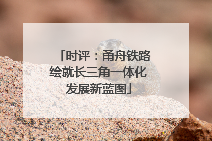 时评：甬舟铁路绘就长三角一体化发展新蓝图