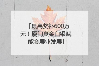 最高奖补600万元！厦门真金白银赋能会展业发展