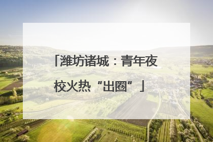 潍坊诸城：青年夜校火热“出圈”