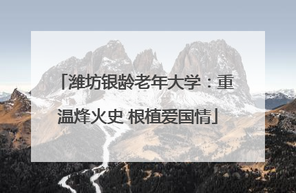 潍坊银龄老年大学：重温烽火史 根植爱国情