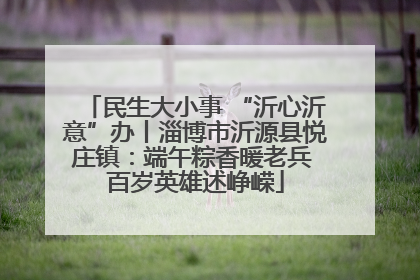 民生大小事 “沂心沂意”办丨淄博市沂源县悦庄镇：端午粽香暖老兵 百岁英雄述峥嵘