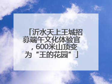 沂水天上王城招募端午文化体验官，600米山顶变为“王的花园”