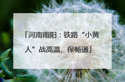 河南南阳：铁路“小黄人”战高温、保畅通