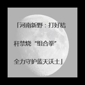 河南新野：打好秸秆禁烧“组合拳” 全力守护蓝天沃土