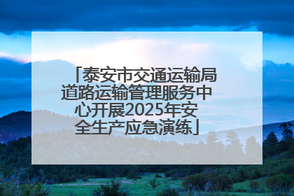 泰安市交通运输局道路运输管理服务中心开展2025年安全生产应急演练