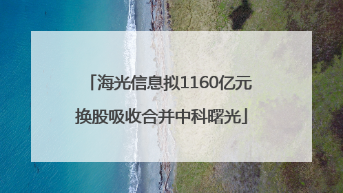 海光信息拟1160亿元换股吸收合并中科曙光