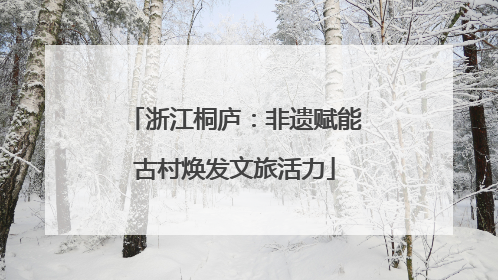 浙江桐庐：非遗赋能古村焕发文旅活力