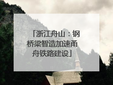 浙江舟山：钢桥梁智造加速甬舟铁路建设